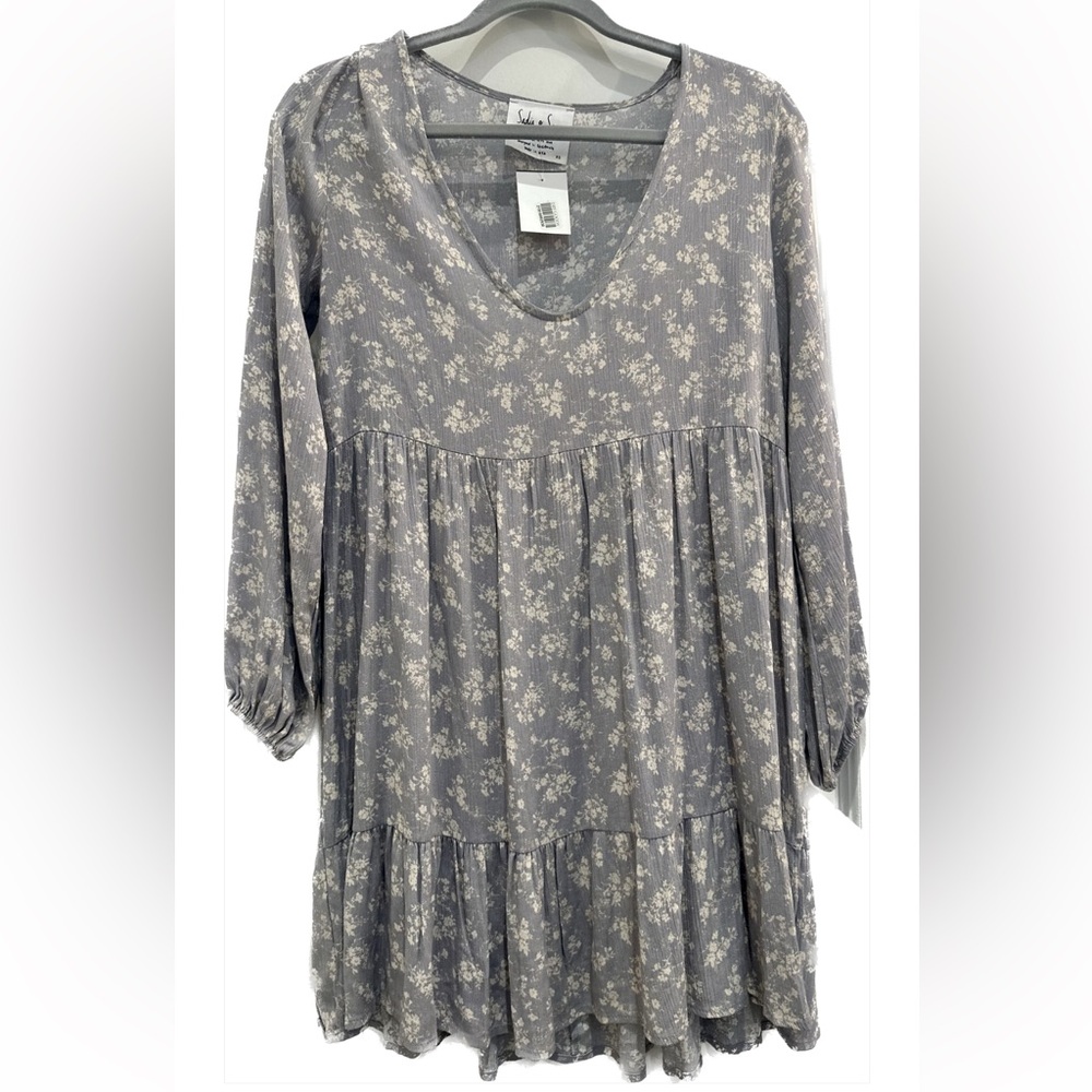 Sadie & Sage gray babydoll dress